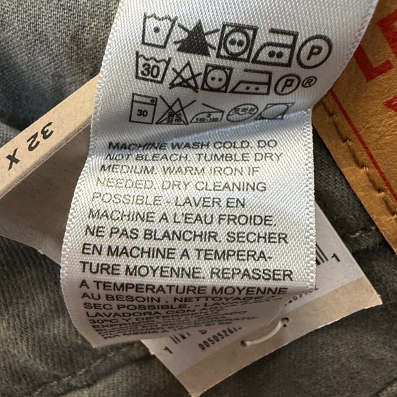 Levi's Men's 505 Straight Leg Jeans Olive Green 32x32 New with Tags Classic - Picture 9 of 13